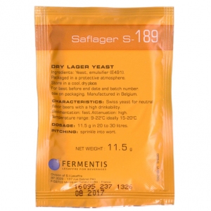 Dry yeast FERMENTIS SAFLAGER S 189 Lager and Pilsner 11 gr