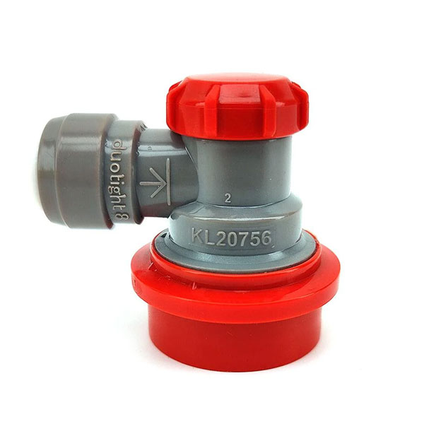 Duotight 8 mm (5/16) x Ball Lock Disconnect – Gris + Rouge (Gaz)