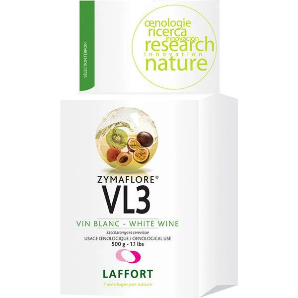 Levadura Enológica Laffort Zymaflore VL3 0,5 kg | Para Sauvignon Blanc y Vinos Blancos Aromáticos