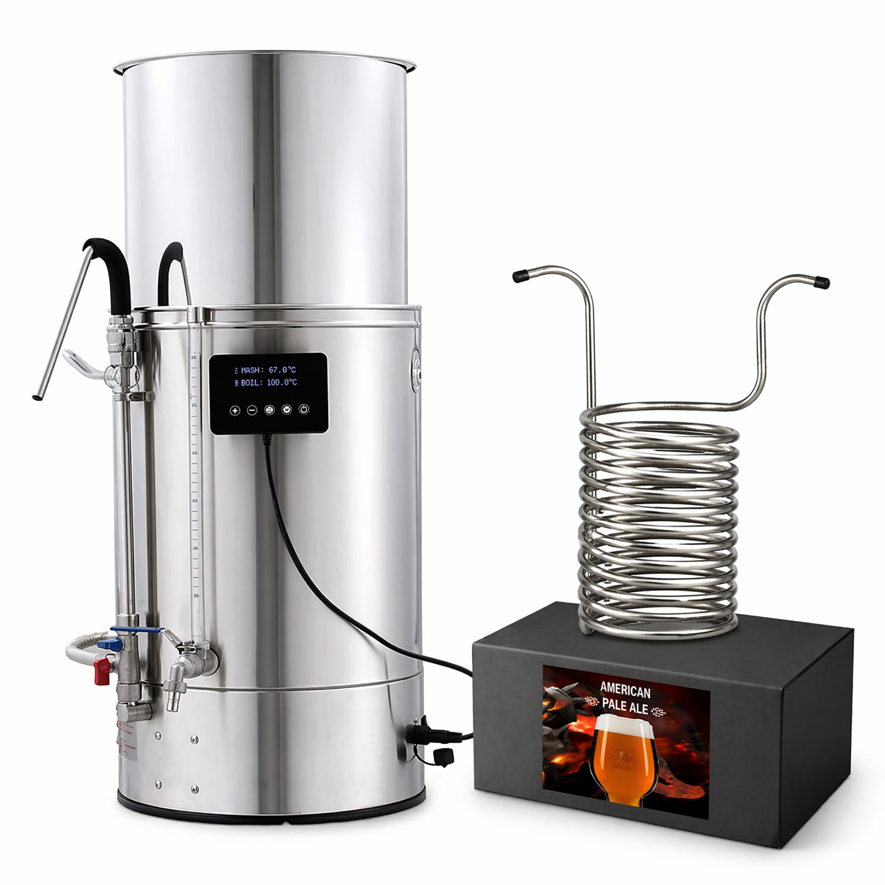 BrewMonster Impianto All in one WIFI 30 litri + serpentina 20/40 + 1 Kit all Grain Pinta