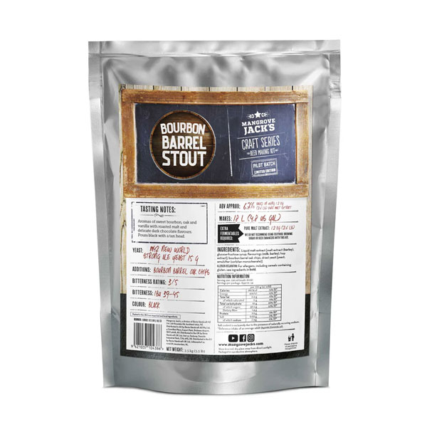 Mangrove Jack's Bourbon Barrel Stout - 2.5kg