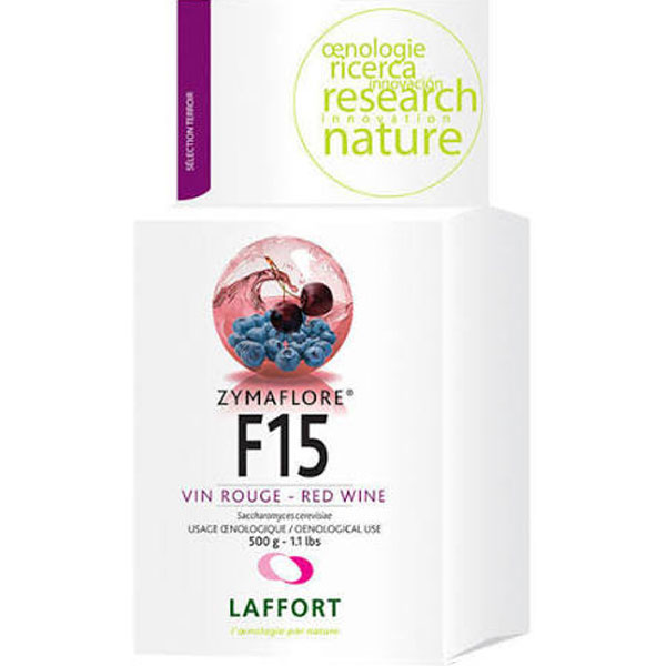 Levadura Enológica Laffort Zymaflore F15 0,5 kg | Para Vinos Tintos Frutales y Redondos