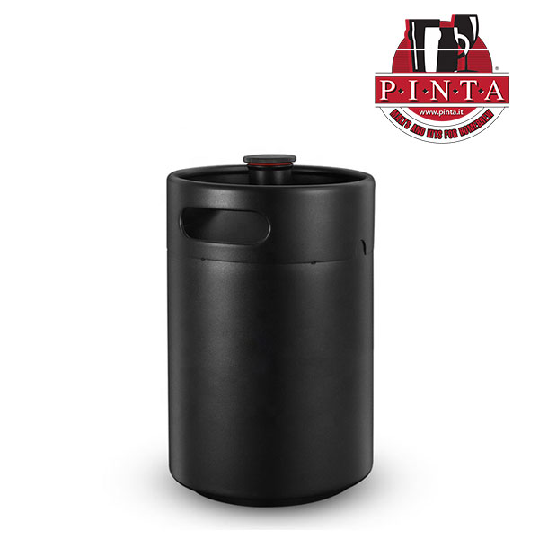 Barril en acero inoxidable BLACK 2 lt con cabezal roscado