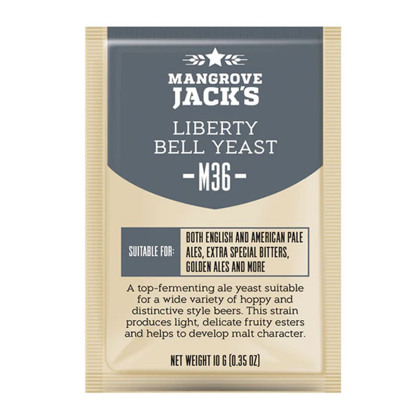 LEVADURA SECA PARA CERVEZA MANGROVE JACK'S LIBERTY BELL M36 10 g