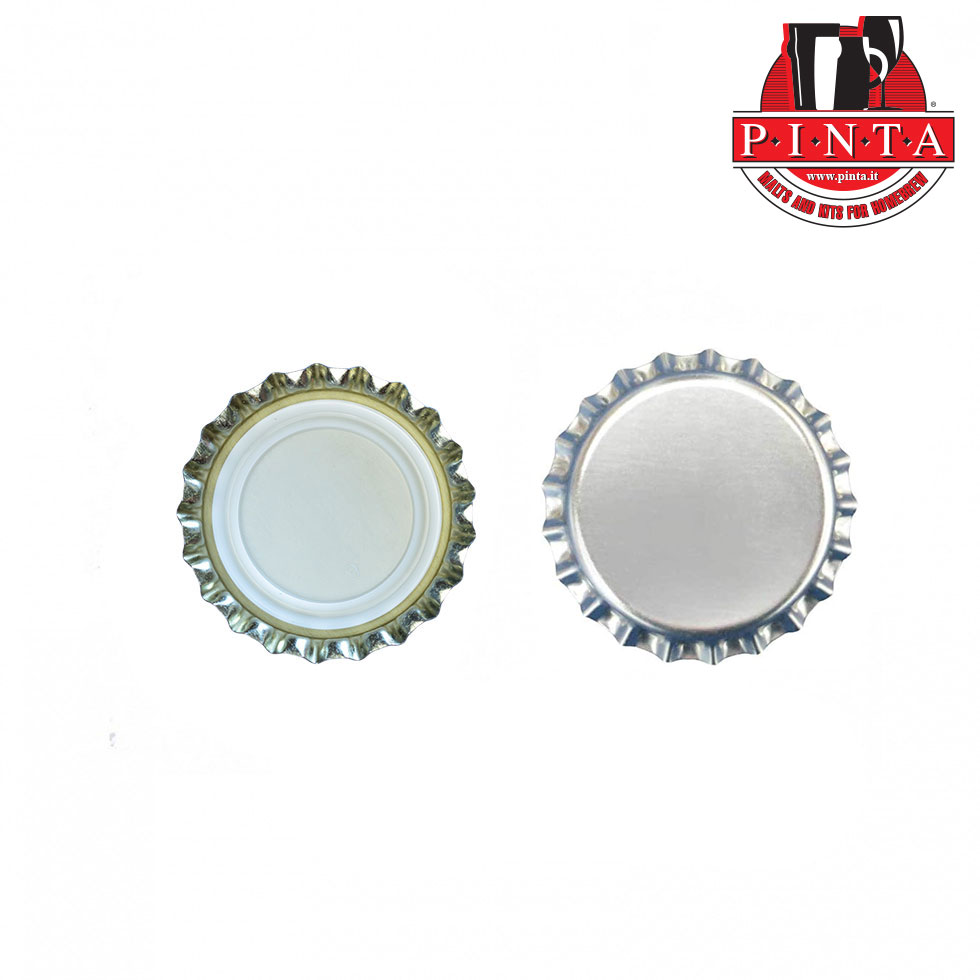 Tappi corona diam. 26 - 200pz. colore ARGENTO LUCIDO