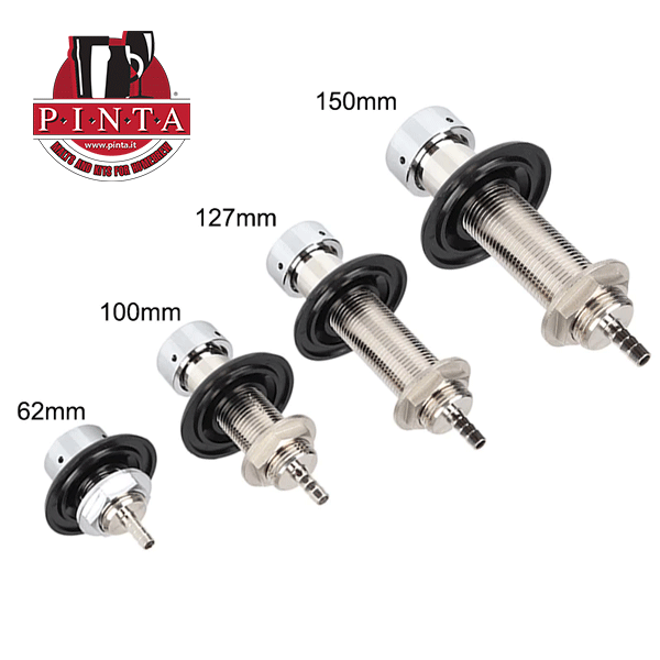 Mango para grifo de cerveza con boquilla, Latón cromado, Dispensador de cerveza de barril 62 mm