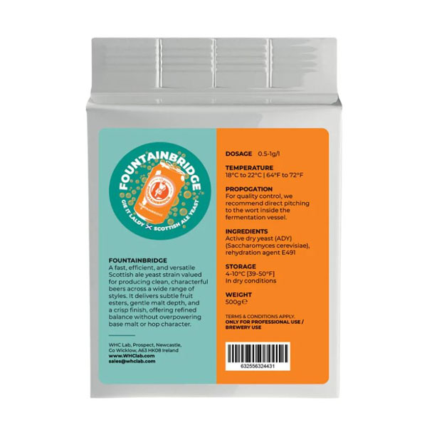 WHC Fountainbridge Ale Yeast – Lievito per Pale Ale, Cask Ale e West Coast IPA