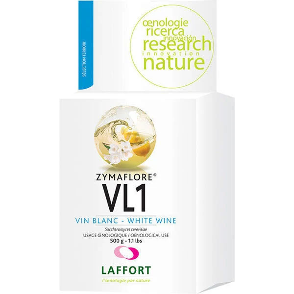Levadura Enológica Laffort Zymaflore VL1 | 0.5 kg. Para Chardonnay y Vinos Blancos Aromáticos