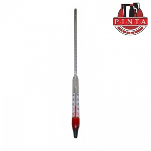 Hydrometer with thermometer