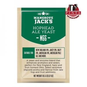 Levadura seca Mangrove Jacks Hophead M66 para cerveza 10,5 g .