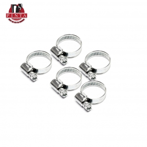 Hose clamps with screw 10 mm x 5 pcs.