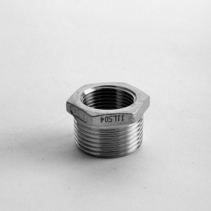 3/4 inch to 1/2 inch male threaded female reducer in stainless steel
