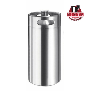 Keg in stainless steel 5 lt with threaded head