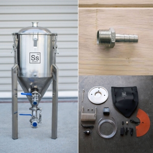 Fermentador Ss Brewtech Chronical 7 Gal (26.5lt) + FTSs Calefacción y refrigeración + boquilla de manguera