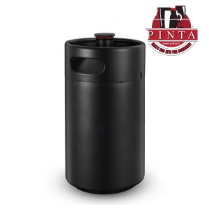 Keg in acciaio inox BLACK 3.6 lt con testa filettata