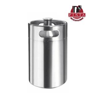 Keg in stainless steel 4 lt with threaded head